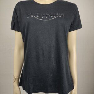 NWT Triumph motorcycles black rhinestone embellished t-shirt ladies 2X  XXL